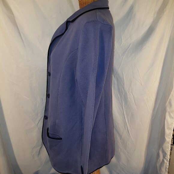 Women's BLAST Petite Blue 2-Piece Tank Top and Cardigan Set  - M - Picture 4 of 6